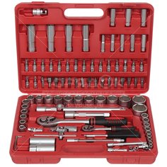 Набор инструментов Matrix, 13580, 1/2", 1/4", 6-гранные, CrV сталь, кейс, 94 предмета