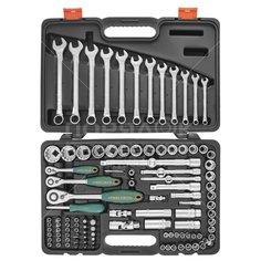 Набор инструментов Jonnesway, Super Tech, 48862, 1/2", 1/4", 6-гранные, CrV сталь, кейс, 111 предметов