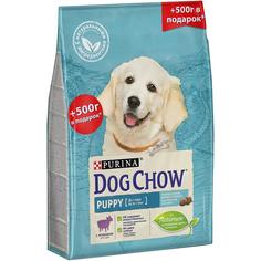 Сухой корм Dog Chow для щенков, с ягненком, 2,5кг+500гр