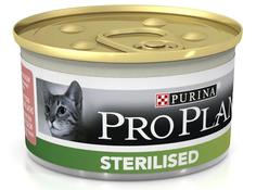 Влажный корм ProPlan Sterilised для стерилизованных кошек и кастрированных котов, тунец, 85гр