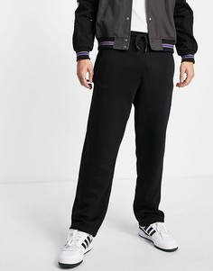 Черные oversized-джоггеры с широкими штанинами Bershka-Черный цвет