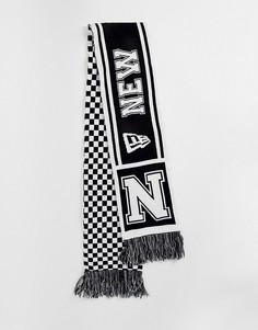 Черный шарф в клетку с эмблемой "NY Yankees" New Era