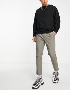 Оливковые зауженные брюки-чиносы ASOS DESIGN-Зеленый цвет