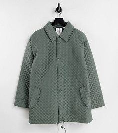 Стеганая oversized-куртка серого цвета COLLUSION Unisex-Красный