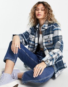 Голубая куртка в клетку Dickies Pedro Bay-Голубой