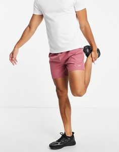 Пыльно-розовые спортивные шорты средней длины ASOS 4505-Розовый цвет
