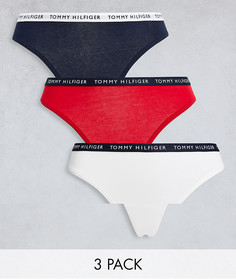 Набор из 3 стрингов (темно-синие/белые/красные) Tommy Hilfiger-Разноцветный