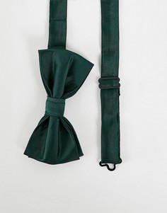 Атласный галстук-бабочка изумрудно-зеленого цвета Devils Advocate-Зеленый цвет