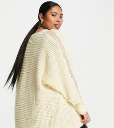 Кремовый джемпер с кружевной отделкой Yours-Светло-бежевый цвет