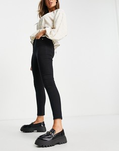Черные джинсы скинни с завышенной талией и эффектом пуш-ап Miss Selfridge-Черный цвет