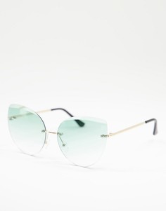 Солнцезащитные очки «кошачий глаз» без оправы AJ Morgan-Зеленый цвет