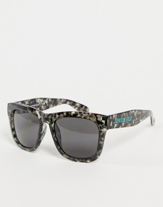 Солнцезащитные очки в серой черепаховой оправе в стиле ретро Santa Cruz-Серый