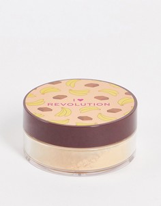 Рассыпчатая пудра I Heart Revolution (банан в шоколаде)-Желтый