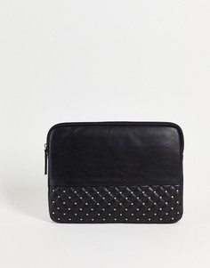 Черная сумка для ноутбука с заклепками Miss Selfridge-Черный цвет
