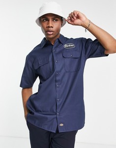 Темно-синяя рубашка Dickies Saxman-Темно-синий