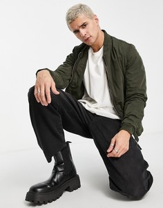 Бомбер цвета хаки AllSaints Lows-Зеленый цвет