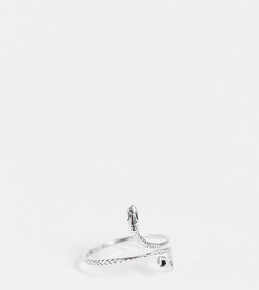 Кольцо из стерлингового серебра в форме змеи Kingsley Ryan Curve-Серебристый