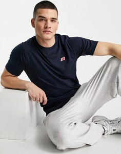 Темно-синяя футболка с логотипом New Balance-Темно-синий