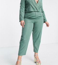 Строгие бирюзовые брюки от комплекта I Saw It First Plus-Зеленый цвет