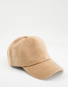 Вельветовая кепка светло-коричневого цвета SVNX-Коричневый цвет