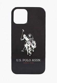 Чехол для iPhone U.S. Polo Assn. 12/12 Pro (6.1), PC/TPU Shiny Double horse Black