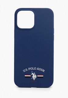 Чехол для iPhone U.S. Polo Assn. 13 Pro Max Liquid silicone Flag logo Hard Navy