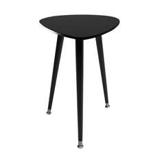 Приставной столик капля (woodi) черный 43x58x50 см.