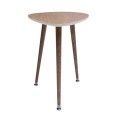 Приставной столик капля (woodi) белый 43x58x50 см.