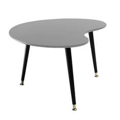 Журнальный столик почка (woodi) серый 90x43x60 см.