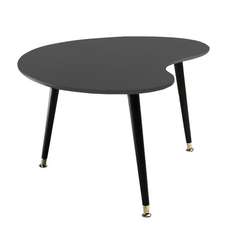 Журнальный столик почка (woodi) черный 90x43x60 см.