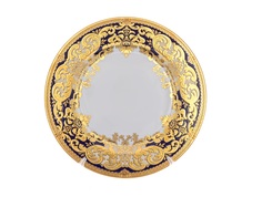 Блюдо круглое favola cobalt gold 32 см (falkenporzellan) золотой