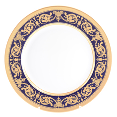 Блюдо круглое imperial cobalt gold 30 см (falkenporzellan) синий