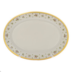 Блюдо овальное constanza cream - primavera gold 36 см (falkenporzellan) белый 36x2x23 см.