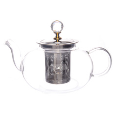 Чайник заварочный с металлической колбой royal classics 1 л (royal classics) прозрачный