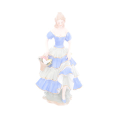 Статуэтка девушка с корзинкой цветов 30 см (royal classics) мультиколор 30 см.