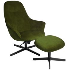 Кресло-реклайнер sweep recliner с пуфом (kebe) зеленый 84x102x85 см.