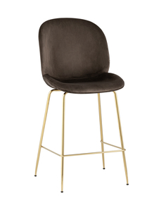 Стул полубарный beetle со спинкой (stool group) коричневый 46x103x54 см.