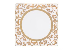 Набор тарелок tosca white gold 27см(6 шт) (falkenporzellan) золотой 27x27 см.