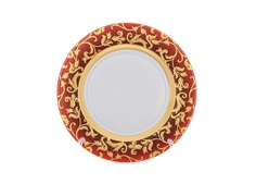 Набор тарелок tosca bordeaux gold 27см(6 шт) (falkenporzellan) красный