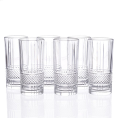Набор стаканов для воды brillante 360мл (6 шт) (rcr) прозрачный 7x15 см.