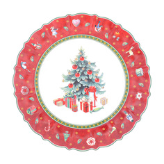 Блюдо сервировочное круглое bordo 30 см (repast) красный