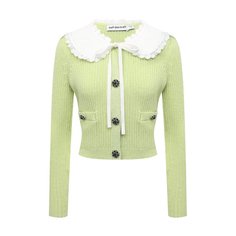 Кардиган из хлопка и шерсти self-portrait