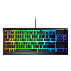 Клавиатура SteelSeries Apex 3 TKL RU, USB, c подставкой для запястий, черный [64831/64817]