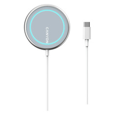 Беспроводное зарядное устройство Canyon WS-100, USB type-C, 2A, белый [cns-wcs100]