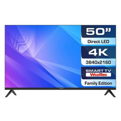 Телевизор Prestigio PTV50SS06XCISBK, 50", Ultra HD 4K, черный