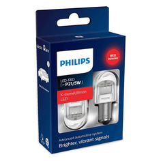 Лампа автомобильная светодиодная Philips 11499XURX2, P21/5W, 12В, 2шт