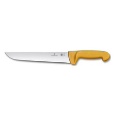 Нож кухонный Victorinox Swibo, разделочный, для мяса, 24мм, заточка прямая, стальной, желтый [5.8431.24]