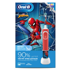 Электрическая зубная щетка Oral-B Kids Spiderman, цвет: красный [giftbox]
