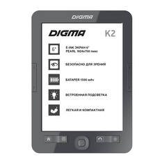 Электронная книга Digma K2, 6", темно-серый
