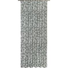 Штора на ленте «Цветочная эссенция», 155х270 см, цветы, цвет серый Василиса